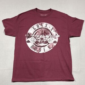 Guns N Roses Maroon Large Short Sleeve Tshirt Graphic Tee